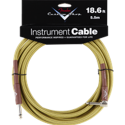 Fender Custom Shop Tweed Instrument Cable, 18.6', angled