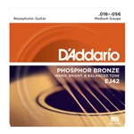 D'Addario EJ42 Phosphor Bronze Resophonic Guitar Strings, 16-56