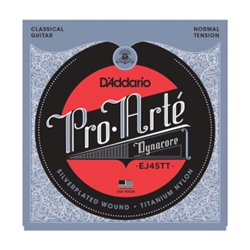 D'Addario EJ45TT Pro-Arté Dynacore Classical Guitar Strings, Titanium Trebles, Normal Tension