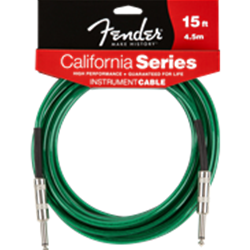 Fender California Instrument Cable, Surf Green, 15'